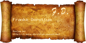 Franke Dorottya névjegykártya